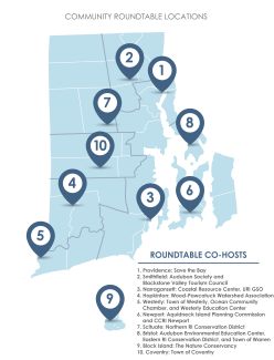 Map of Rhode Island (Community Roundfare Locations)